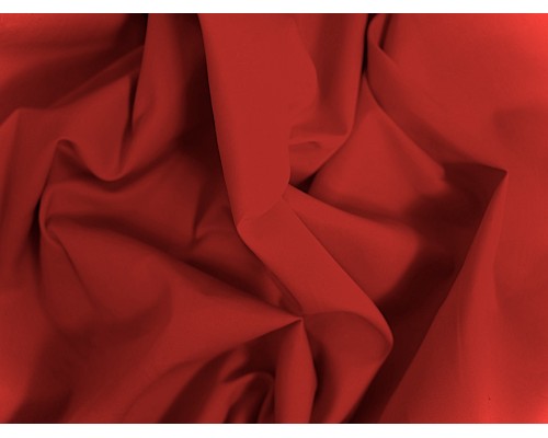 Plain Cotton Poplin Fabric -  Red